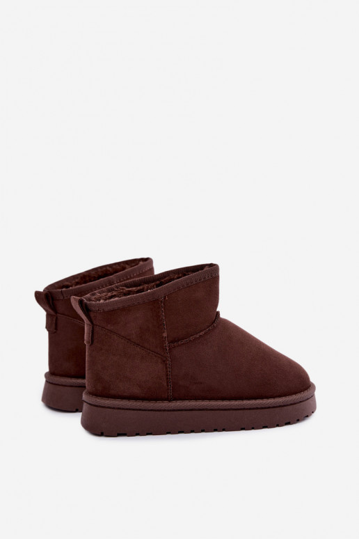 Children's insulated snow boots with fur inside Czekolado Mireya