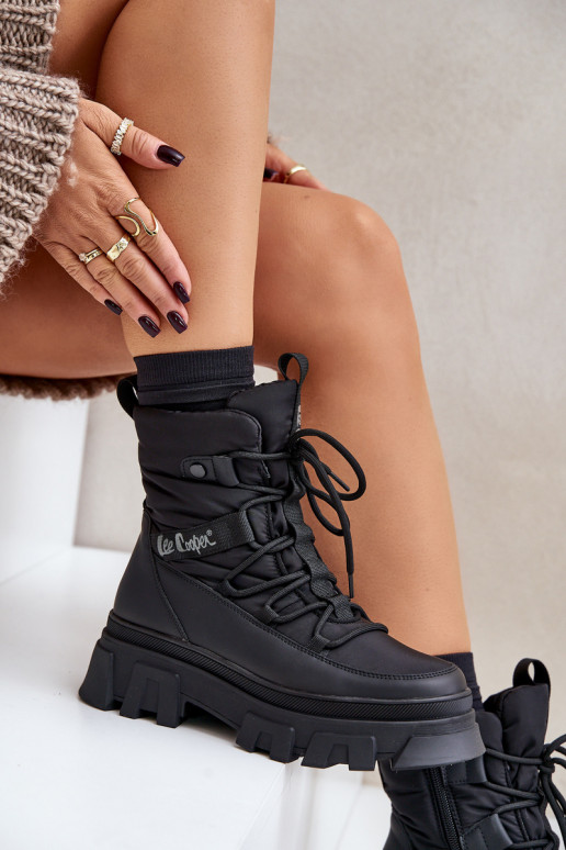 Black women's snow boots Lee Cooper LCJ-24-47-3144