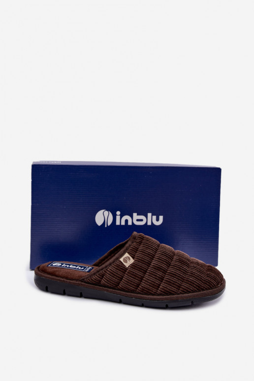 Brown men's slippers Inblu 91000034