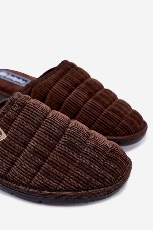 Brown men's slippers Inblu 91000034