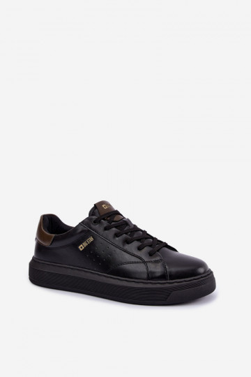Czarne męskie sneakersy na platformie Big Star UU174291