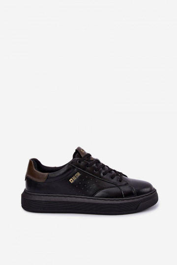 Black men's sneakers with platform Big Star UU174291 2