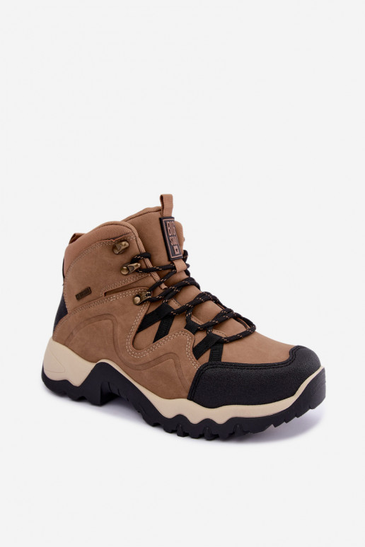 Brown men's hiking boots Big Star UU174182 HI-Poly System