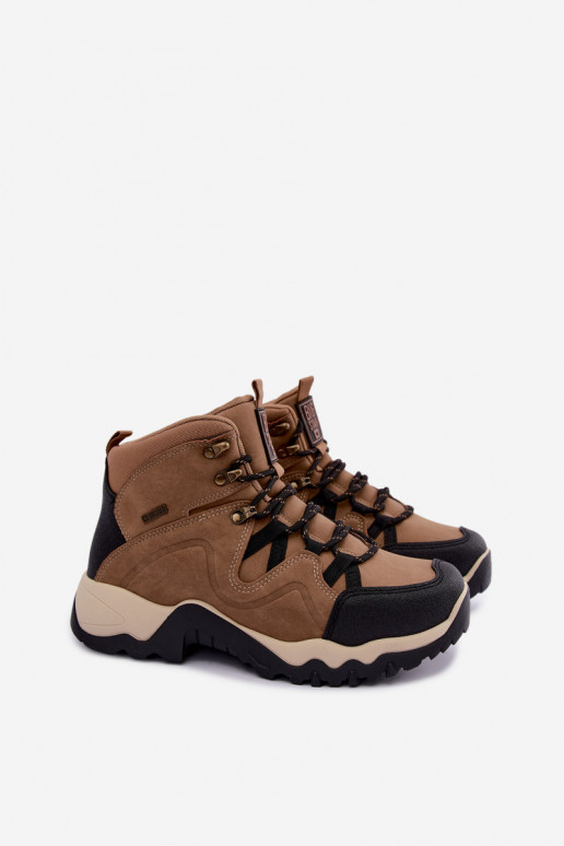 Brązowe męskie buty trekkingowe Big Star UU174182 HI-Poly System