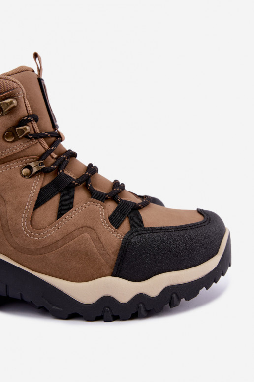 Brown men's hiking boots Big Star UU174182 HI-Poly System