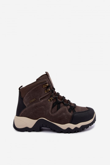 Dark brown men's hiking boots Big Star UU174183 HI-Poly System 2