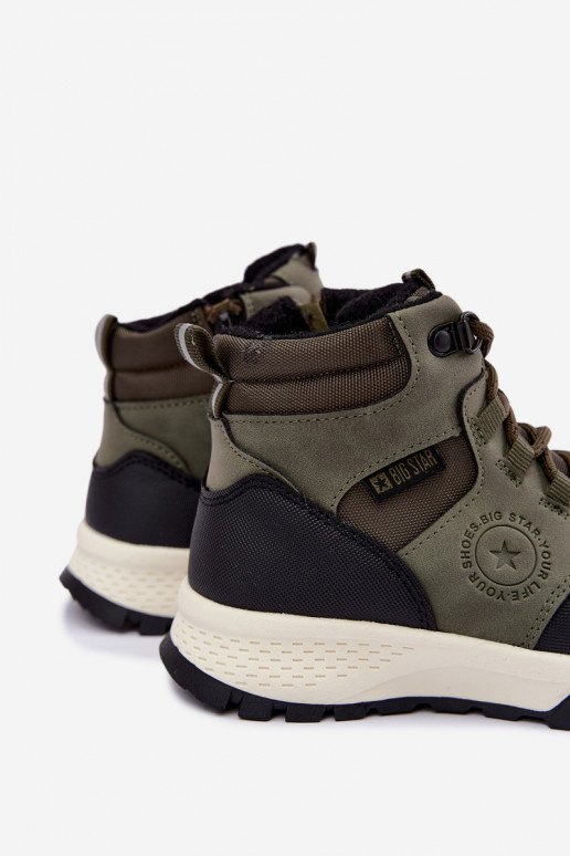 Green insulated children's boots Big Star UU374001