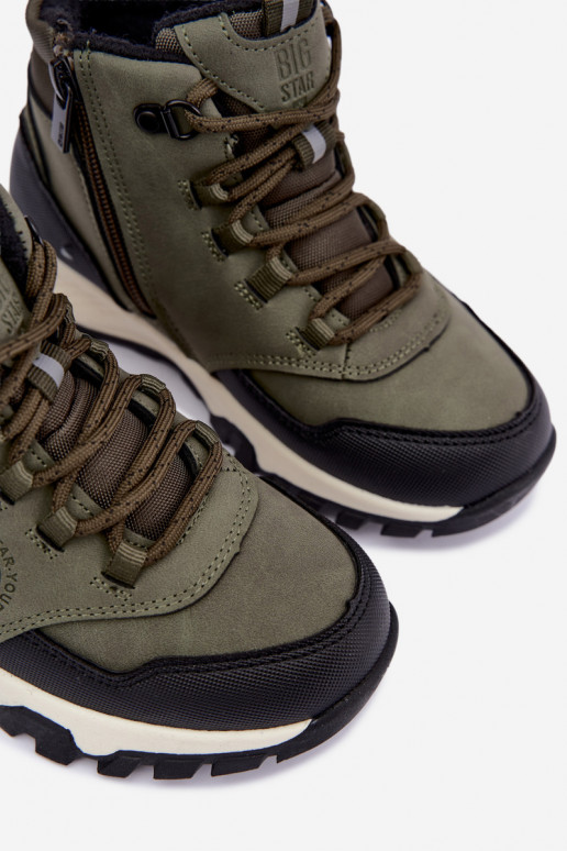 Green insulated children's boots Big Star UU374001