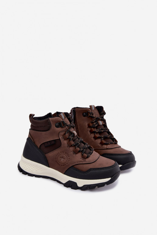 Dark brown insulated children's boots Big Star UU374003