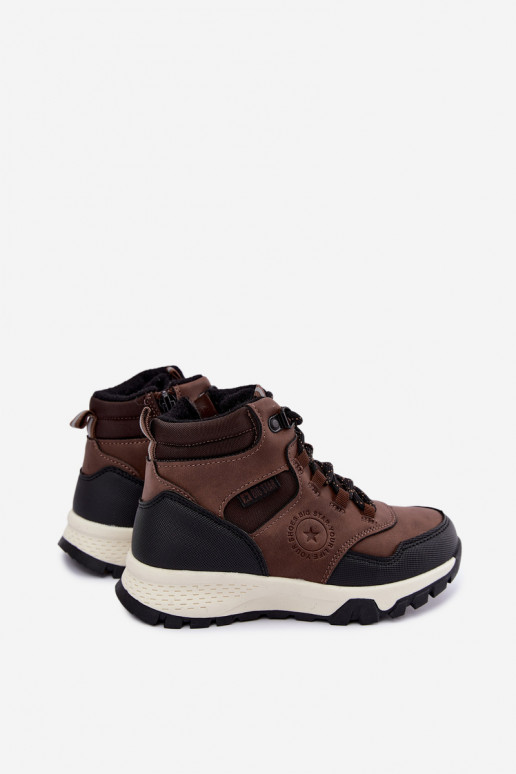 Dark brown insulated children's boots Big Star UU374003