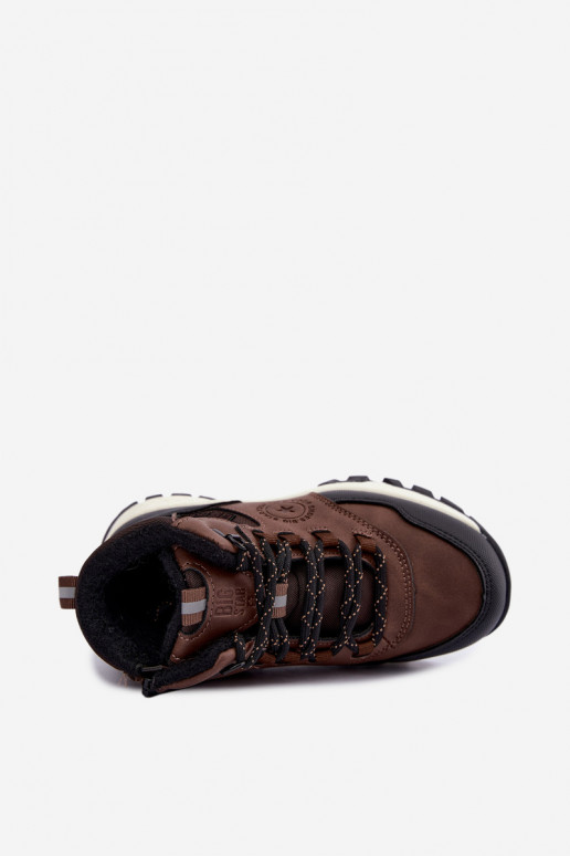 Dark brown insulated children's boots Big Star UU374003