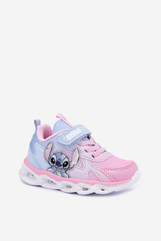 Dziecięce trampki Stitch z brokatową podeszwą 8703815 w różowo-niebieskim