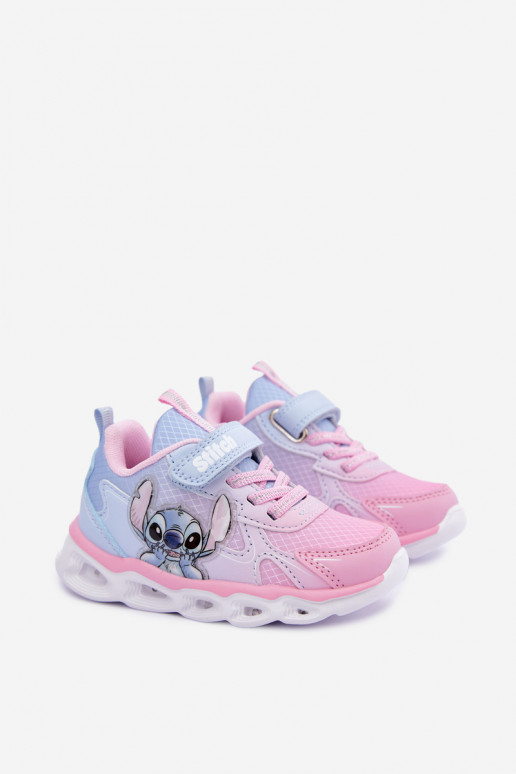 Kids' sneakers Stitch with glitter sole 8703815 in pink-blue
