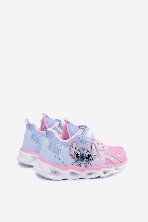 Dziecięce trampki Stitch z brokatową podeszwą 8703815 w różowo-niebieskim