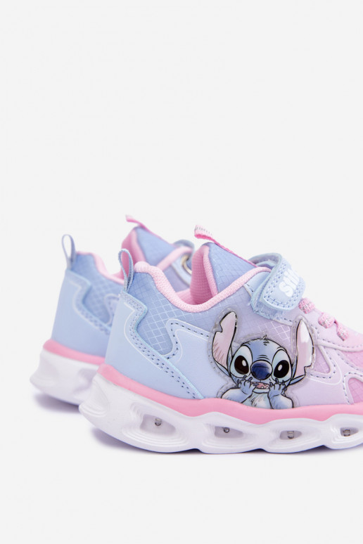 Dziecięce trampki Stitch z brokatową podeszwą 8703815 w różowo-niebieskim