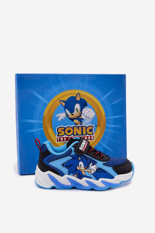 Boys' sneakers Sonic with glitter sole 8702946 in dark blue