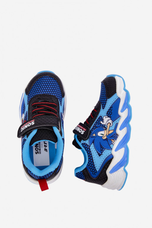 Boys' sneakers Sonic with glitter sole 8702946 in dark blue