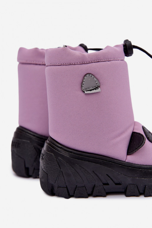 Kids' snow boots made of waterproof material Bartek 11045801 in violet
