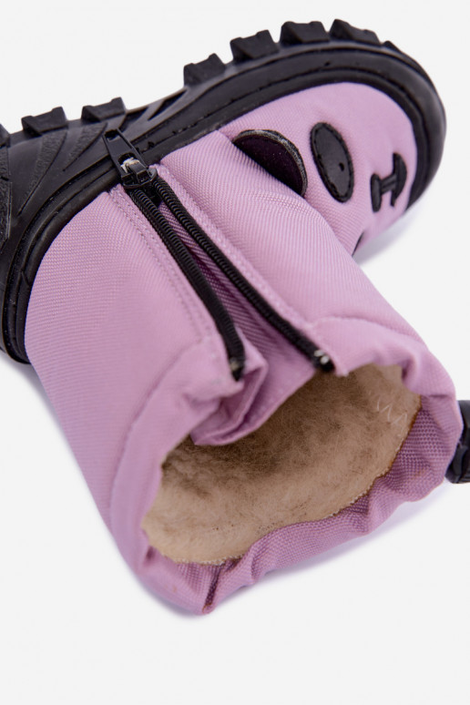 Kids' snow boots made of waterproof material Bartek 11045801 in violet