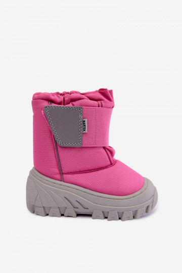 Kids' snow boots with sticky fasteners Bartek 11626012 in pink 2