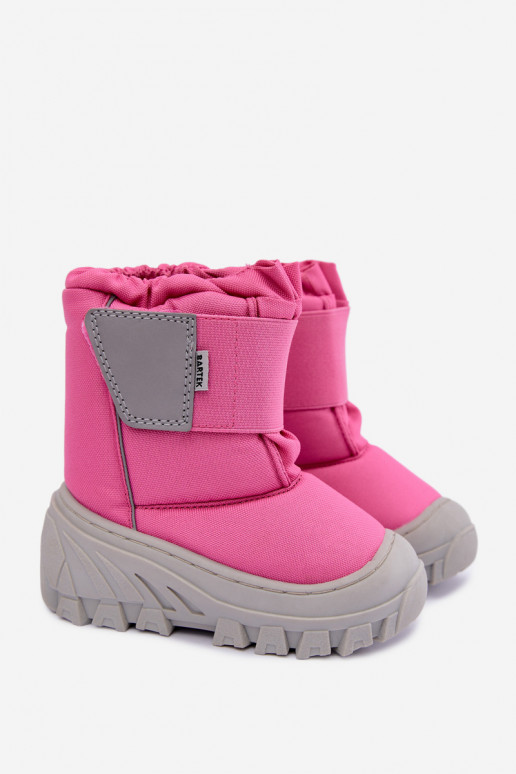Kids' snow boots with sticky fasteners Bartek 11626012 in pink