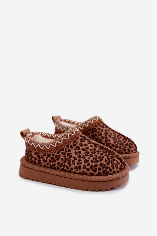 Kids' snow boots with leopard print Ysmerine