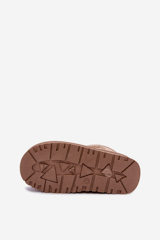 Kids' snow boots with hearts in sand Gracina