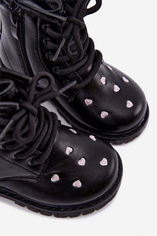 Ciepłe dziecięce buty z serduszkami Selmora