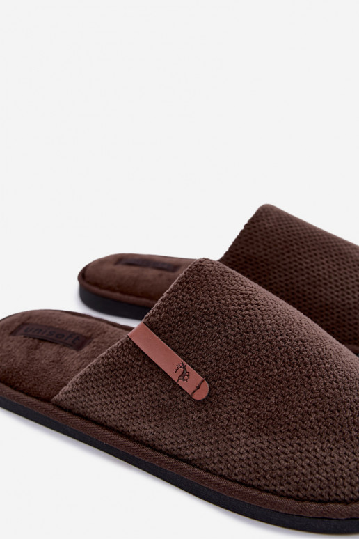 men's home slippers in brown Dervan