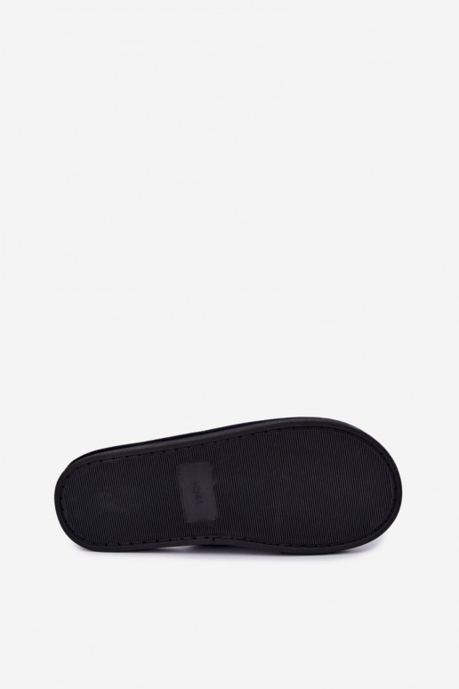 men's home slippers in dark blue Dervan