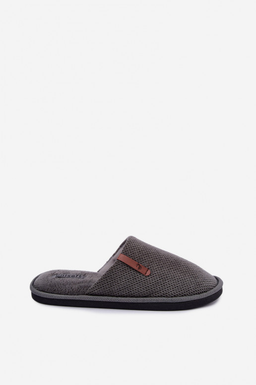 men's home slippers in gray Dervan
