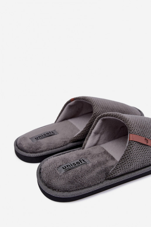 men's home slippers in gray Dervan