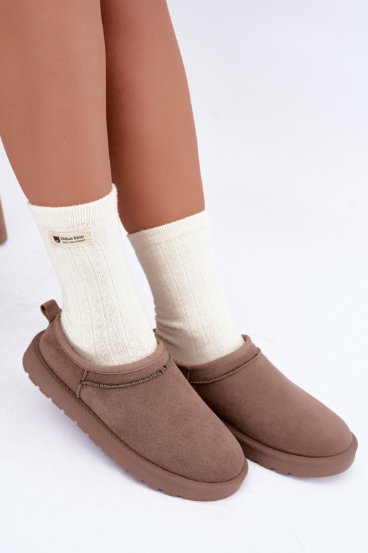 low women's snow boots in sand Rosmina