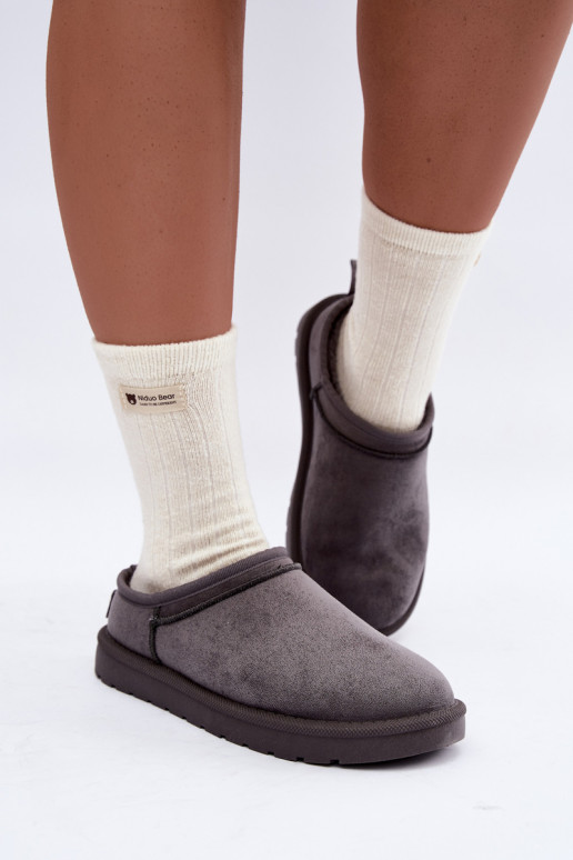 low women's snow boots in gray Rosmina