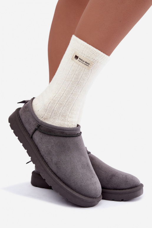 low women's snow boots in gray Rosmina
