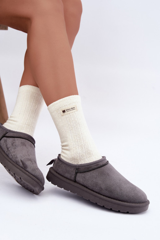 low women's snow boots in gray Rosmina