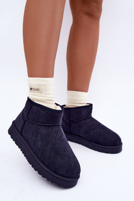 Women's snow boots in dark blue color Rosienne