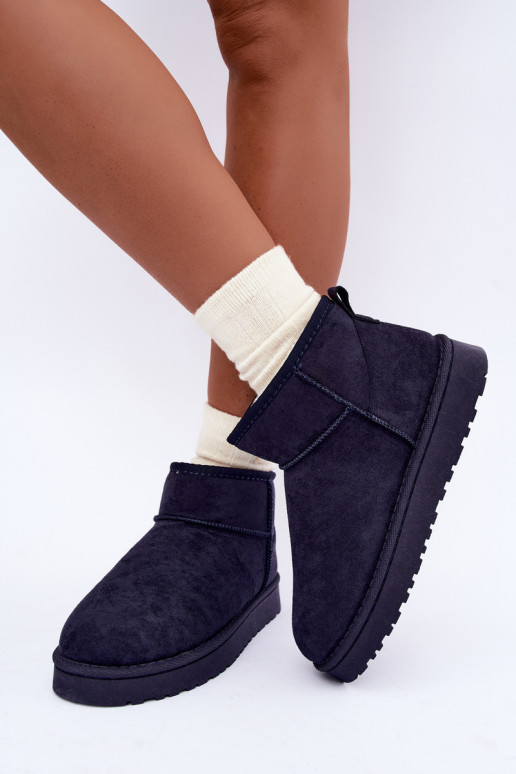 Women's snow boots in dark blue color Rosienne