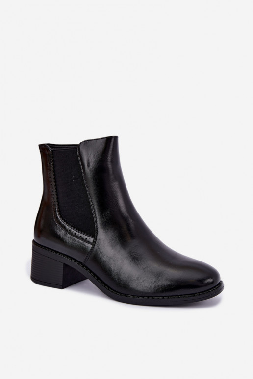 Stylowe botki damskie w kolorze czarnym Dalmora