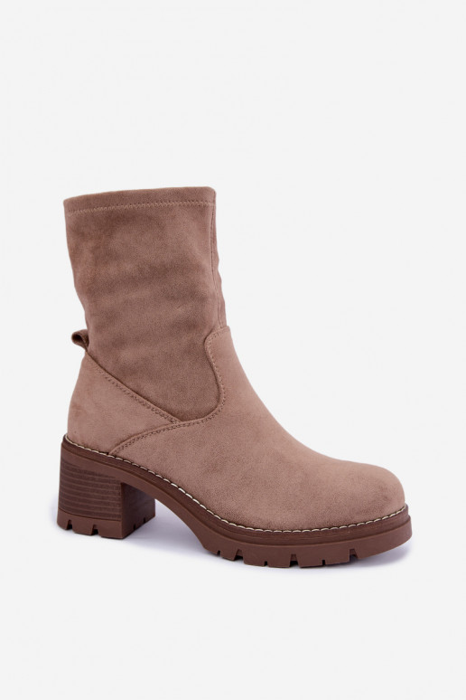 Women's ankle boots in sand color Meldrenelle
