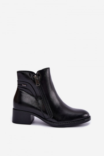 Warm black ankle boots Merseline 2
