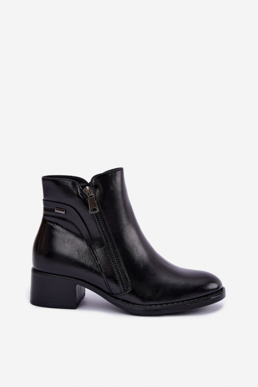 Warm black ankle boots Merseline