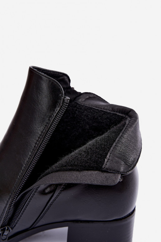 Warm black ankle boots Merseline