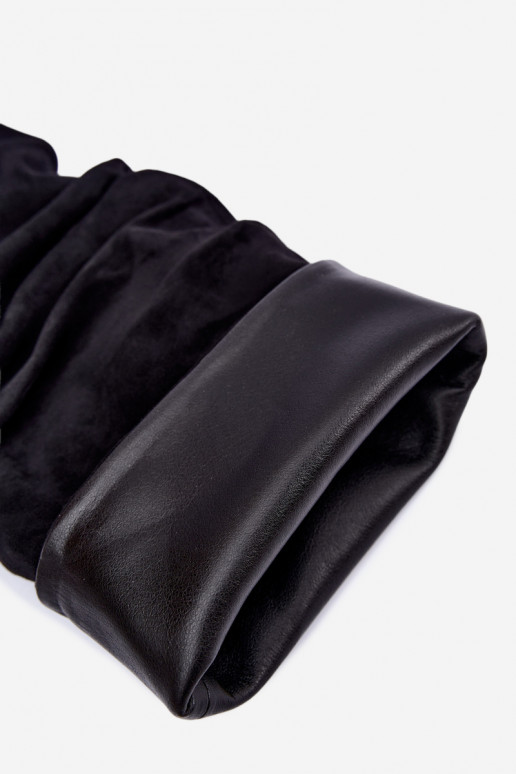 Black slip-on knee-high boots with thin heels Balira