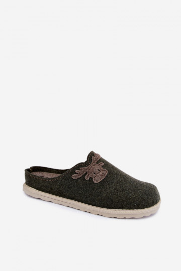 Damskie klapki z jelonkami Inblu CS000049 khaki