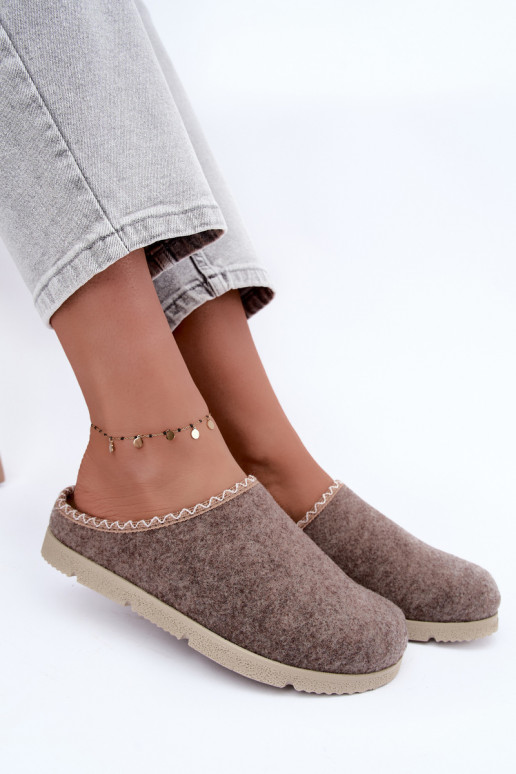 Damskie kapcie Inblu BS000009 piaskowe