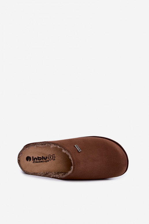Women's home slippers Inblu CS000034 dark brown