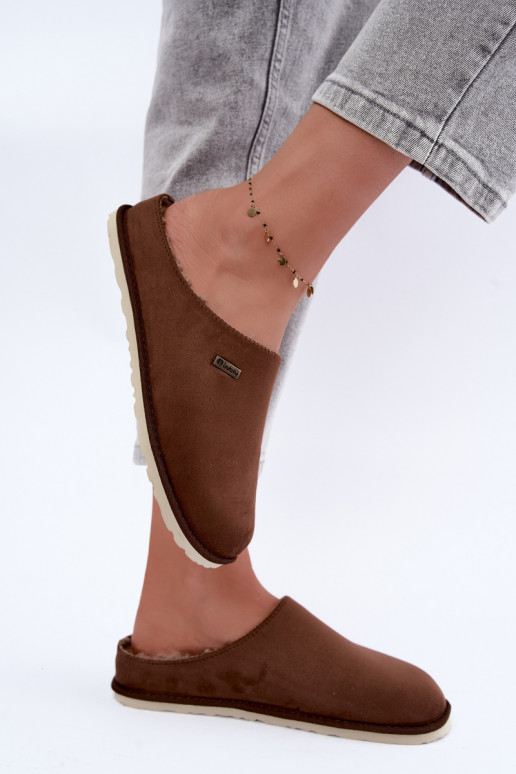 Women's home slippers Inblu CS000034 dark brown