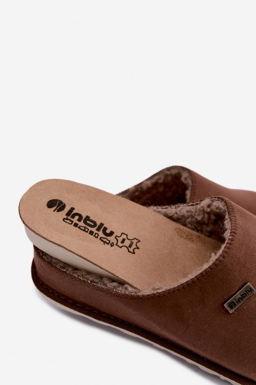 Damskie kapcie Inblu CS000034 ciemno brązowe