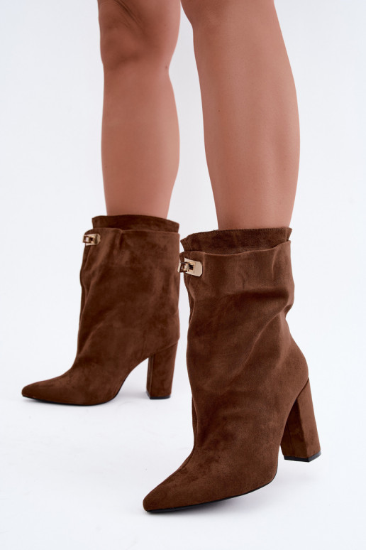 Fiametta warm slip-on ankle boots in brown